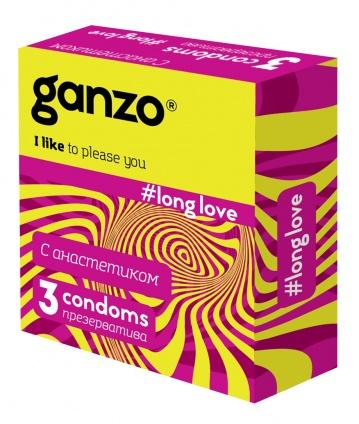 Презерватив Ganzo Long Love пролонгирующие 3 шт.
