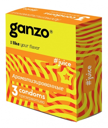 Презервативы Ganzo Juice цветные 3 шт.