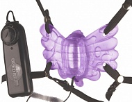 Клиторальный стимулятор-бабочка из пластика Classix с вибрацией