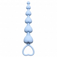 Анальная цепочка Heart's Beads с ограничителем 18 см